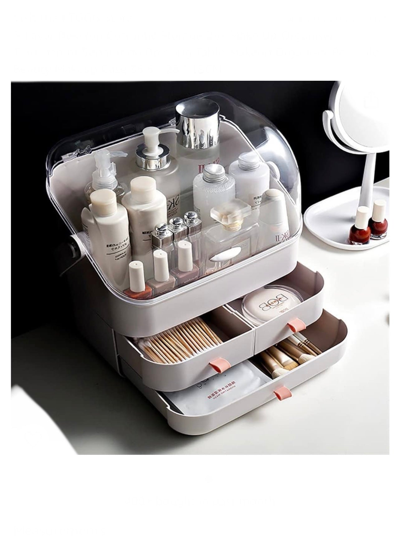 3-Layer Desktop Cosmetic Storage Box