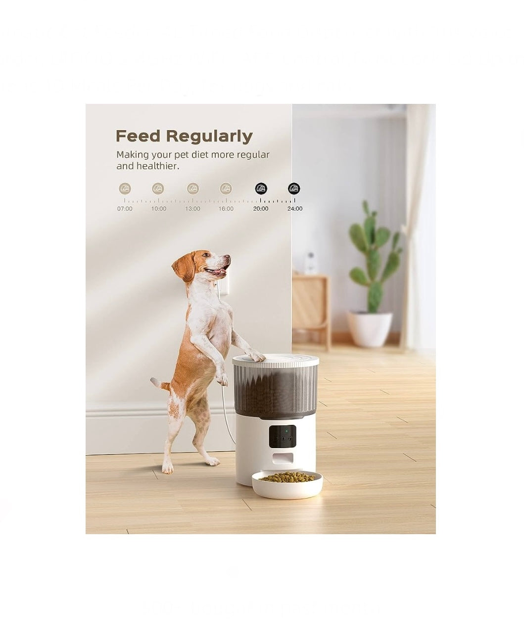 Automatic Pet Feeder, 4L Timed Food Dispenser with 10s Voice Recorder