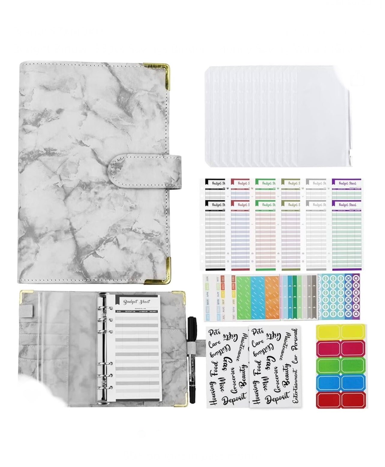 Budget Binder, 33pcs Savings Binder